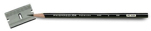 Prismacolor pencil & Safety blade